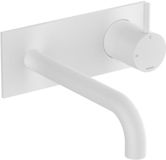 Hotbath Cobber - Wastafelmengkraan - Zonder Waste - Laag - Wit - Inbouw - Messing - V05