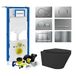 Geberit up320 Toiletset Vesta Tornado Flush Rimless | Met Zitting | Mat Zwart | Sigma Drukplaat