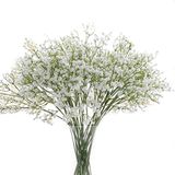 Gumolutin 9 STKS lange steel kunstmatige baby adem bloemen nep echte touch gypsophila voor thuiskantoor binnen buiten bruiloft decoratie feestelijke inrichting, wit