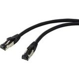 Renkforce RF-7106452 RJ45 Netwerk Netwerkkabel, patchkabel CAT 8.1 S/FTP 0.50 m Zwart