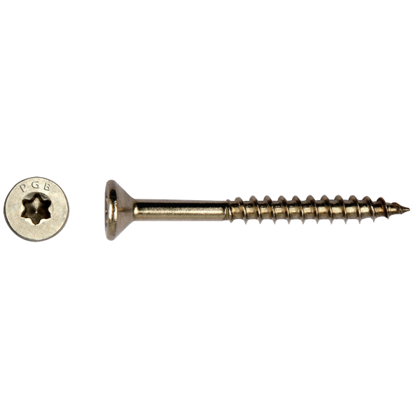 pgb-Europe pgb-fasteners Universele Spaanplaatschroef RVS A4 VK-T Deeldraad verzonken kop Ø 4,50x45 TX20 | 200 st | PGWVTGB00004500453