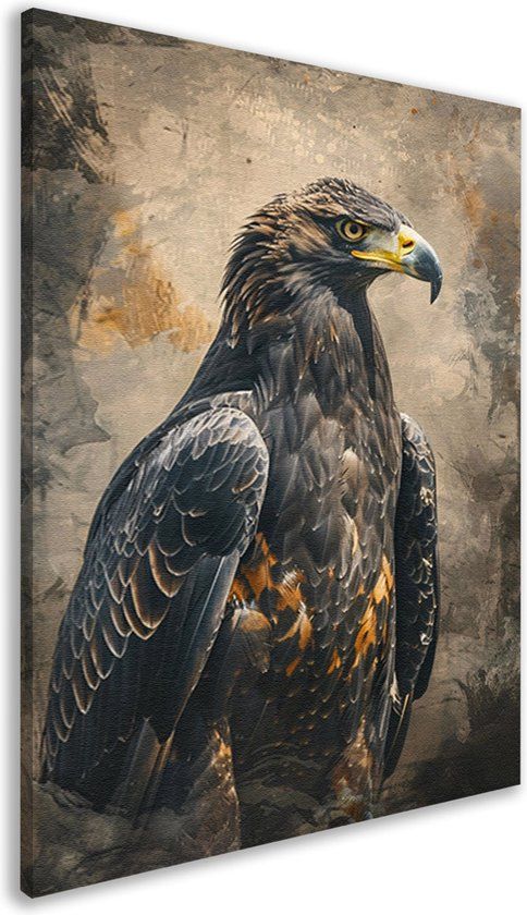 Merkloos / Sans marque Adelaar Canvas Wall Art - 50x70cm - Modern Style - Animal Print