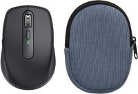 kwmobile Muisetui voor Logitech MX ANYWHERE 3 / ANYWHERE 3S Hoes - Etui voor Bluetooth-muis van robuust koord en neopreen - vintage blauw