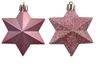 Decoris Étoile plastique L9b9h12,3 cm rose 12 pc