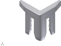AluArt Bouchon d'extrémité pour protecteur d'angle gris