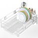 Simple Houseware Afdruiprek met afdruiprek, mokhouder en gebruiksvoorwerpenhouder, wit