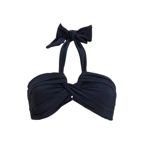 Seafolly Collective voorgevormde bandeau bikinitop donkerblauw