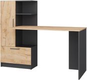 Vicco Tomy Bureau – 150 x 59 cm Antraciet/gouden eik
