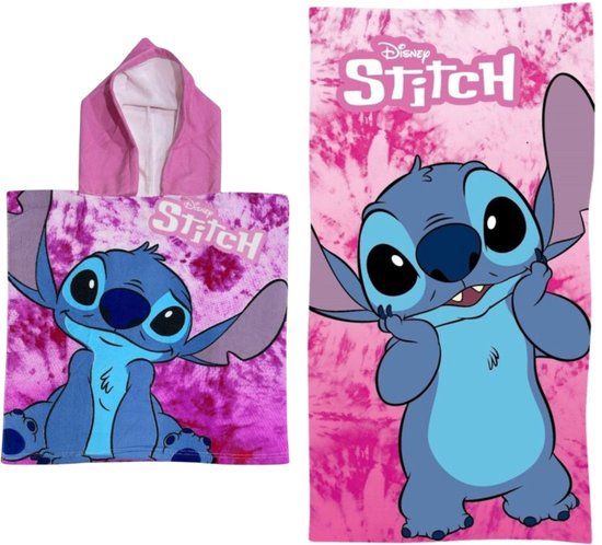 4KidsOnly Lilo & Stitch Strandset; Poncho en Strandlaken