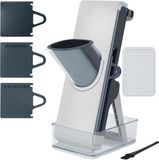 Famanu – 6 Delig Zwart Glazen Cilinder Set Windlicht en Vaas voor Woonkamer Decoratie Modern Kandelaar Met Bodem Grijs