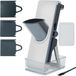 Famanu – 6 Delig Zwart Glazen Cilinder Set Windlicht en Vaas voor Woonkamer Decoratie Modern Kandelaar Met Bodem Grijs