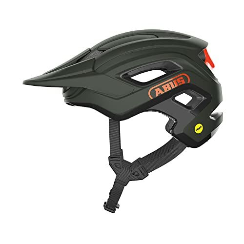 Abus MTB-helm Cliffhanger MIPS - fietshelm voor veeleisende paden - met MIPS bescherming tegen stoten en grote ventilatieopeningen - voor dames en heren - donkergroen, maat M