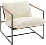 Homcom Accentstoel van badstof (100% polyester) - 77x91x80cm - Crème
