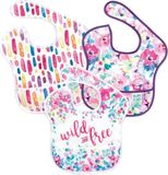 Bumkins SuperBib Waterdichte Baby Slab (3 stuks) - Wild & Free, Watercolor, Brush Strokes - 6-24 Maanden