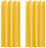 vidaXL Rideaux occultants à œillets 2 pcs Moutarde 245 x 140 cm