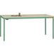 Manuflex LD1116.6011 ESD ESD-bureau UNIDESK met kunststof blad, onderstel Reseda groen RAL 6011, bxdxh = 2000 x 800 x 723-733 mm Reseda groen (RAL 9010)