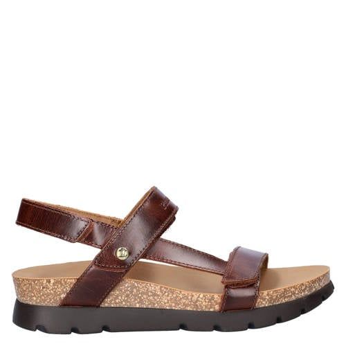 Panama Jack Selma Clay leren sandalen bruin