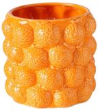 Boltze Home pot en terre cuite orange design H15cm waterproof.