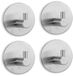 MSV Kheo Wandhaken Set – 4 Stuks Chroom Wandhaak voor Badkamer – Handdoekhaak voor Handdoeken en Badjassen