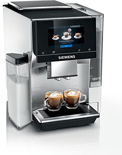 Siemens volautomatische espressomachine, EQ.700, iSelect Display, coffeeWorld, geïntegreerde melkcontainer, Home Connect, roestvrij staal/wit, TQ705R03 integral