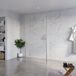 FortiFura Galeria Vrijstaande Inloopdouche - 100x200cm - Helder Glas - Antikalk - 8mm Veiligheidsglas - Geborsteld RVS