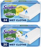 Swiffer Wet Vochtige Vloerdoekjes - 24 stuks met Citroengeur - 20 stuks met Morning Fresh Geur