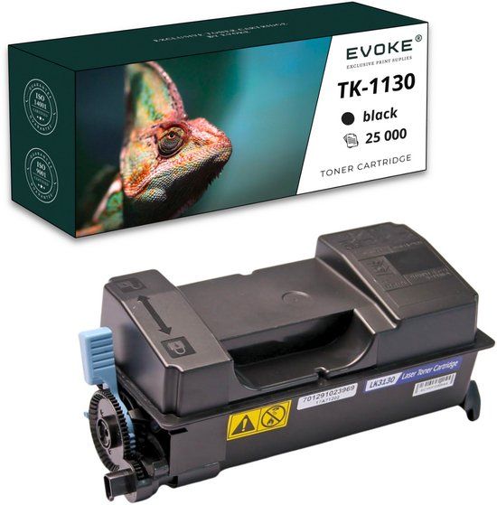 Evoke TK-3130 Toner Zwart - 25000 pagina's - Compatibel met Kyocera FS-4300DN, ECOSYS M3550IDN, M3560IDN