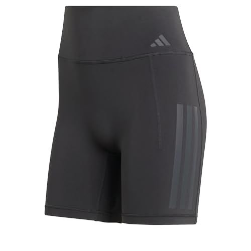 adidas Mujer Optime Workout 3-Stripes Short Leggings, black, XXL 7 inch