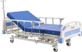 Vevor Lit d'hôpital électrique, lit de soins à 3 fonctions avec dossier, repose-jambes et réglage de la hauteur de 475-750 mm, roues de 12,7 cm, matelas, pour soins à domicile, maison de retraite et hôpital