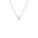 Lucardi Dames Ketting met hanger letter - Staal - Ketting - Cadeau - 43 cm - Zilverkleurig