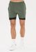 Virtus 2-in-1-Shorts Zayne V2 Groen Heren XL