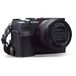 MegaGear MG1954 Ever Ready Echt Lederen Camera-Halve Tas met Draagriem Compatibel met Sony Alpha 7C - Zwart