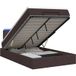 Maison Exclusive - Lit Ottoman avec matelas et éclairage LED, couleur marron foncé, dimensions 120 x 190 cm