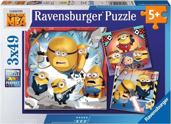 Ravensburger Despicable Me 4 Puzzel - 3 x 49 stukjes - Kinderpuzzel