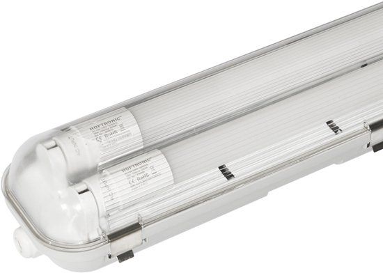 HOFTRONIC 6x LED TL Armatuur 120 cm - 6000K Daglicht wit - 2x18 Watt - IP65 Waterdicht