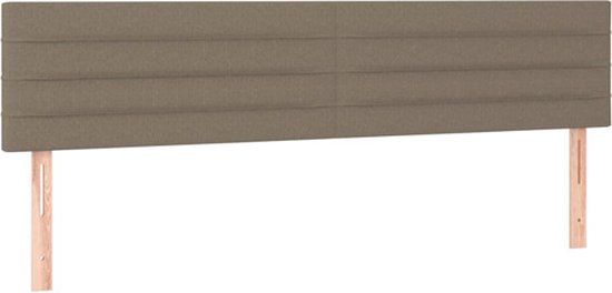 vidaXL Hoofdbord - Stof - Taupe - 200x5x78/88 cm