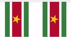 Merkloos / Sans marque Shoppartners Bv Suriname vlaggenlijn van stof - 3x - 300 cm - polyester - landen vlaggetjes - versiering