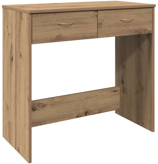 vidaXL Bureau 80x40x75 cm bewerkt hout artisanaal eikenkleurig