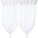Douceur d'Intérieur Lissea gordijn met pompon, polyester, zandkleurig, 2 stuks, wit, 45 x 90 cm