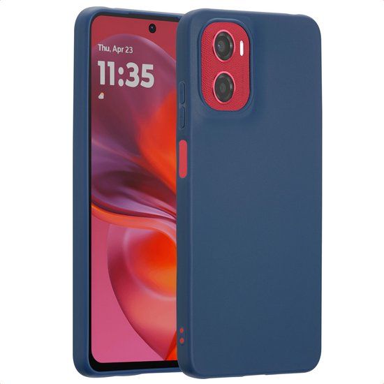 imoshion Color Backcover - Donkerblauw - Geschikt voor Motorola Moto E15 / Motorola Moto G05
