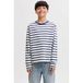 JACK & JONES JUNIOR oversized gestreepte longsleeve met backprint - blauw