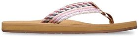 Roxy Porto Rope tongs pour femmes marron - blanc - rose