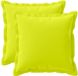 vidaXL - Kussensloop - 2 stuks - Houten - Heldergroen - 45 x 45 cm - Polyester