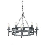 Elstead Lighting LED Kroonluchter | 5X E14 Max 60W | Dimbaar | Black/Silver Patina