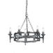 Elstead Lighting LED Kroonluchter | 5X E14 Max 60W | Dimbaar | Black/Silver Patina