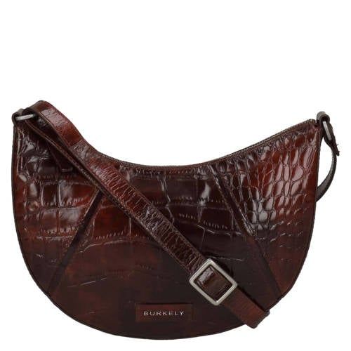 BURKELY leren crossbody tas Cool Colbie bordeauxrood