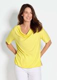 Goldner Watervalshirt Blouse met watervalhals
