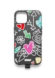 UNTAGS - Funny Things iPhone 15 Pro Max hoes - ledereffect materiaal - zachte microvezel binnenkant anti-kras - lila