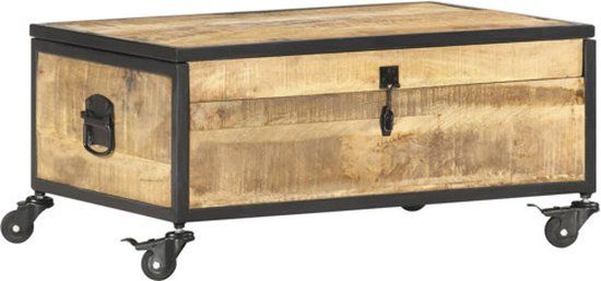vidaXL Salontafel 70x50x33 cm massief mangohout
