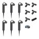 HOFTRONIC Set van 6 Pinero LED prikspots - GU10 4W 345lm - Dimbaar - Kantelbaar - 6500K - IP64 - Zwart - Tuinspot - Inclusief installatiemateriaal (Kabel & connector)